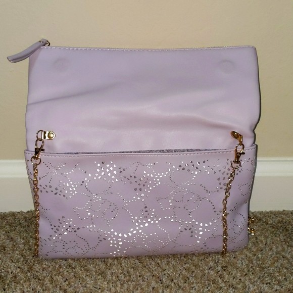 Lavender clutch or crossbody bag - Picture 3 of 4